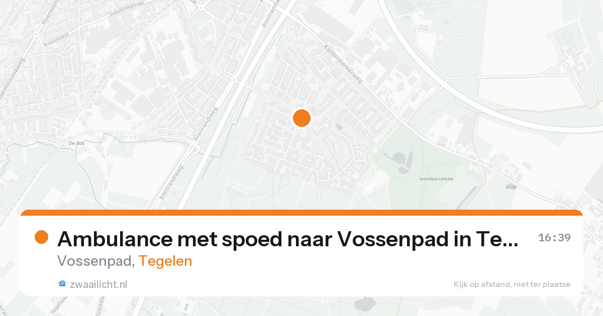 Ambulance met spoed naar Vossenpad in Tegelen — 16 aug 2026
