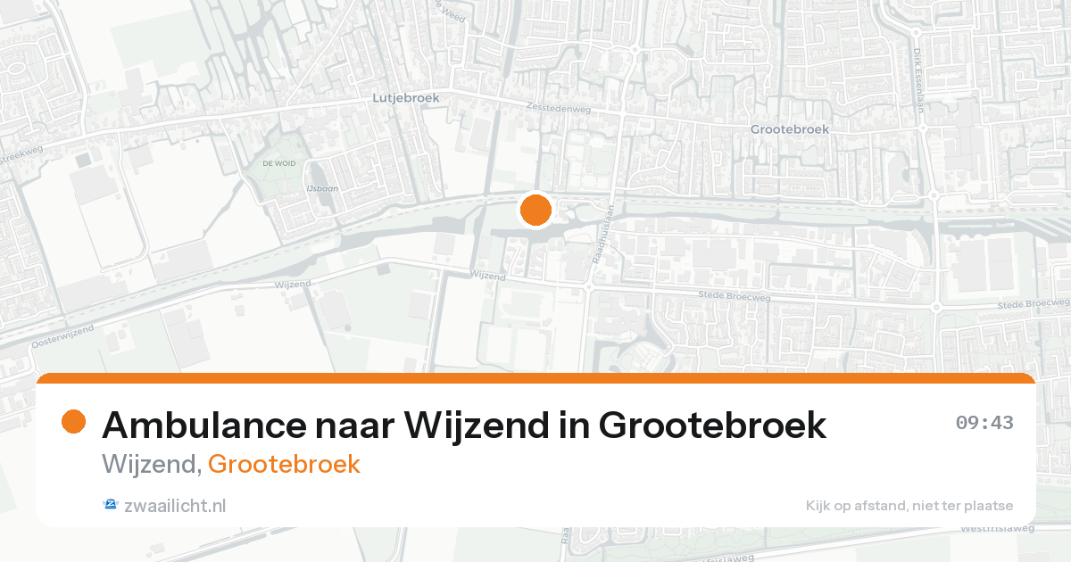 Ambulance naar Wijzend in Grootebroek — 16 aug 2026