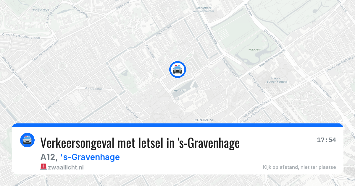 Verkeersongeval met letsel in 's-Gravenhage — 17 jul 2026