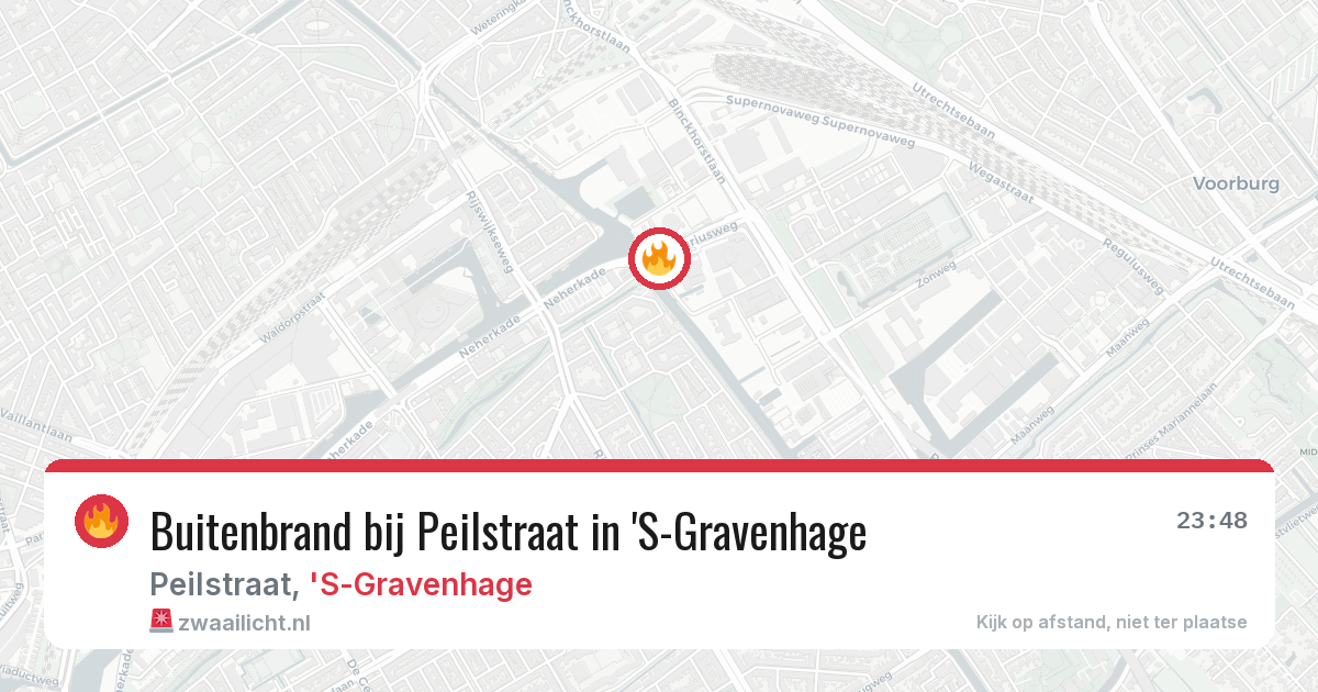 Buitenbrand bij Peilstraat in 'S-Gravenhage — 10 aug 2026