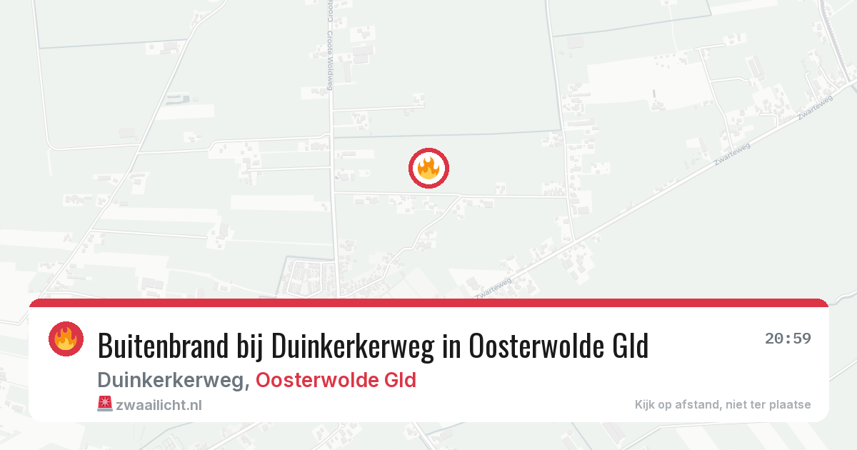 Buitenbrand bij Duinkerkerweg in Oosterwolde Gld — 4 apr 2026