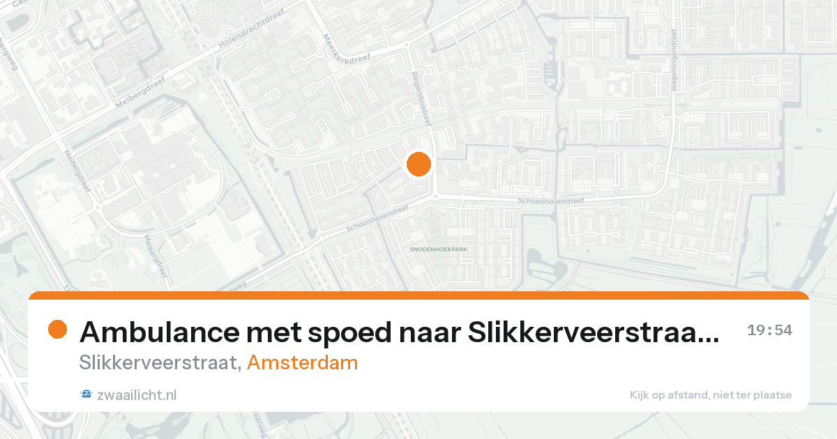 Ambulance met spoed naar Slikkerveerstraat in Amsterdam — 12 jun 2026