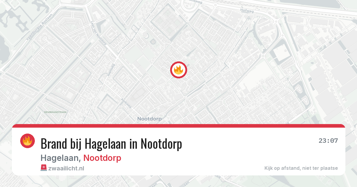Brand bij Hagelaan in Nootdorp — 5 jun 2026