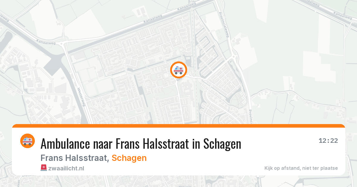 Ambulance naar Frans Halsstraat in Schagen — 11 aug 2026