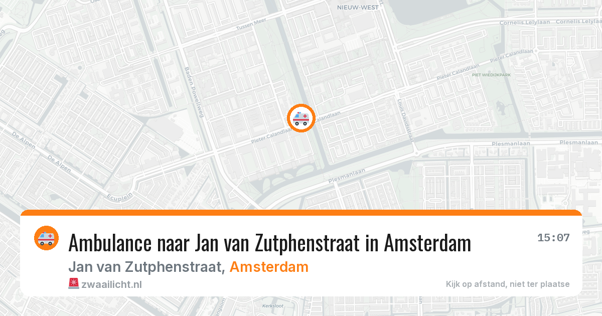 Ambulance naar Jan van Zutphenstraat in Amsterdam — 28 jun 2026