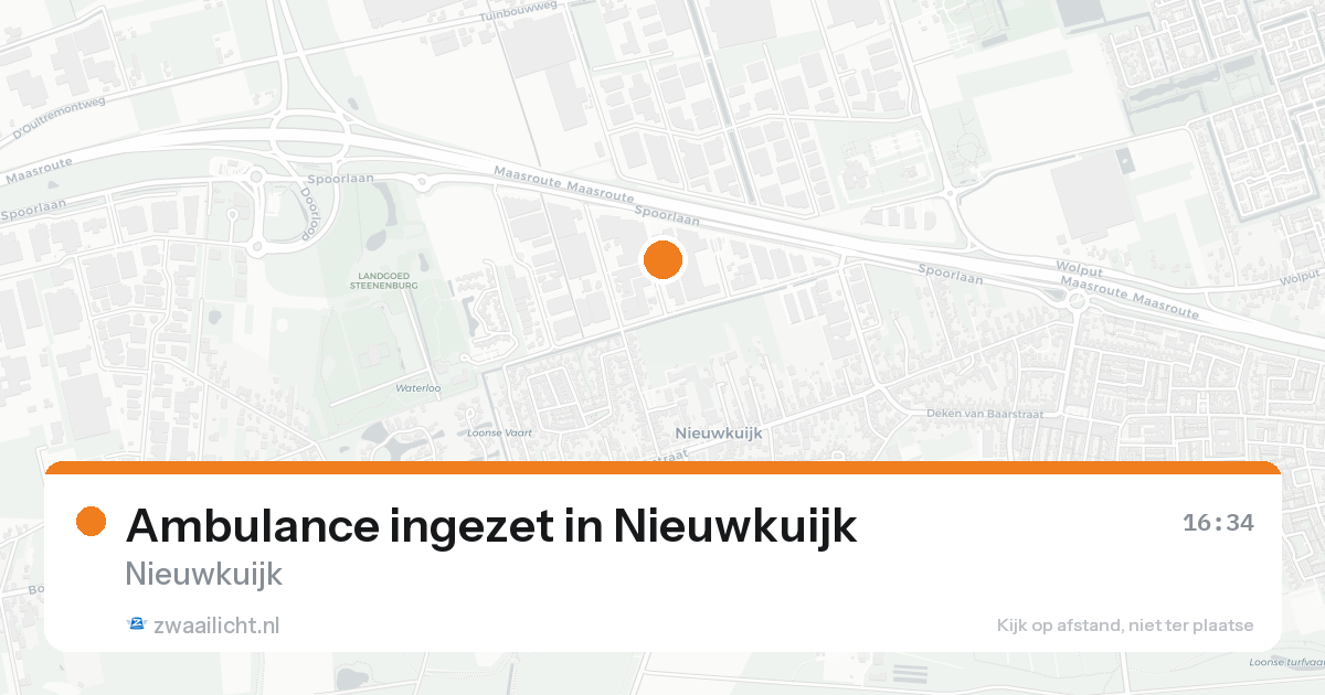 Ambulance ingezet in Nieuwkuijk — 14 aug 2026