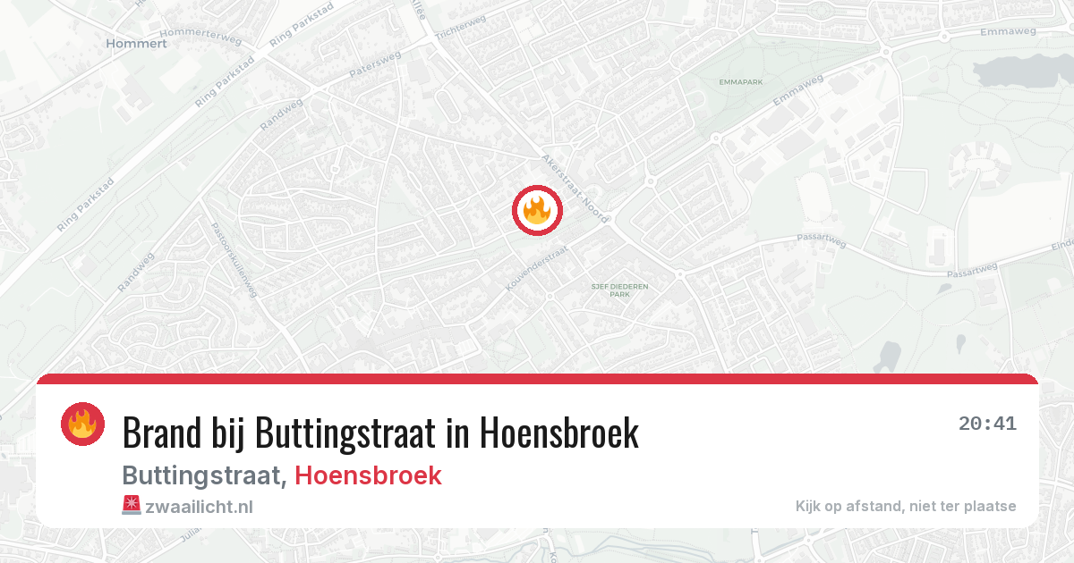 Brand bij Buttingstraat in Hoensbroek — 30 jul 2026