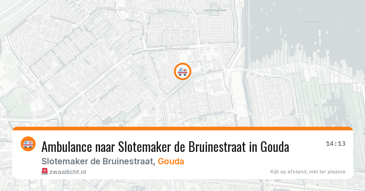 Ambulance naar Slotemaker de Bruinestraat in Gouda — 10 jul 2026