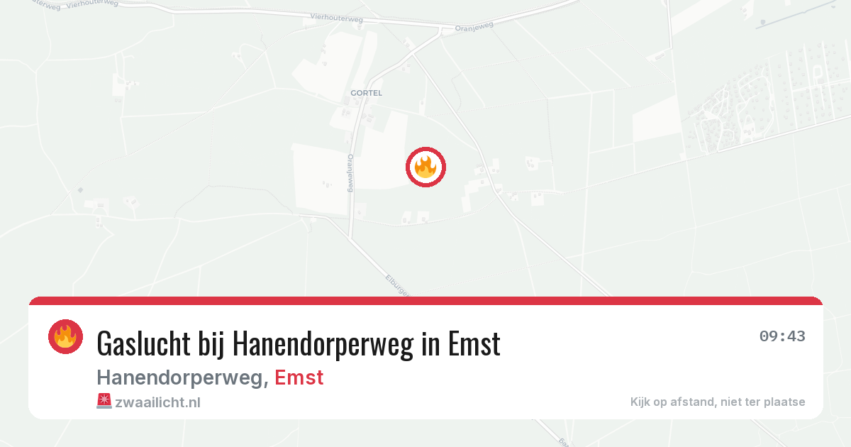 Gaslucht bij Hanendorperweg in Emst — 2 apr 2026