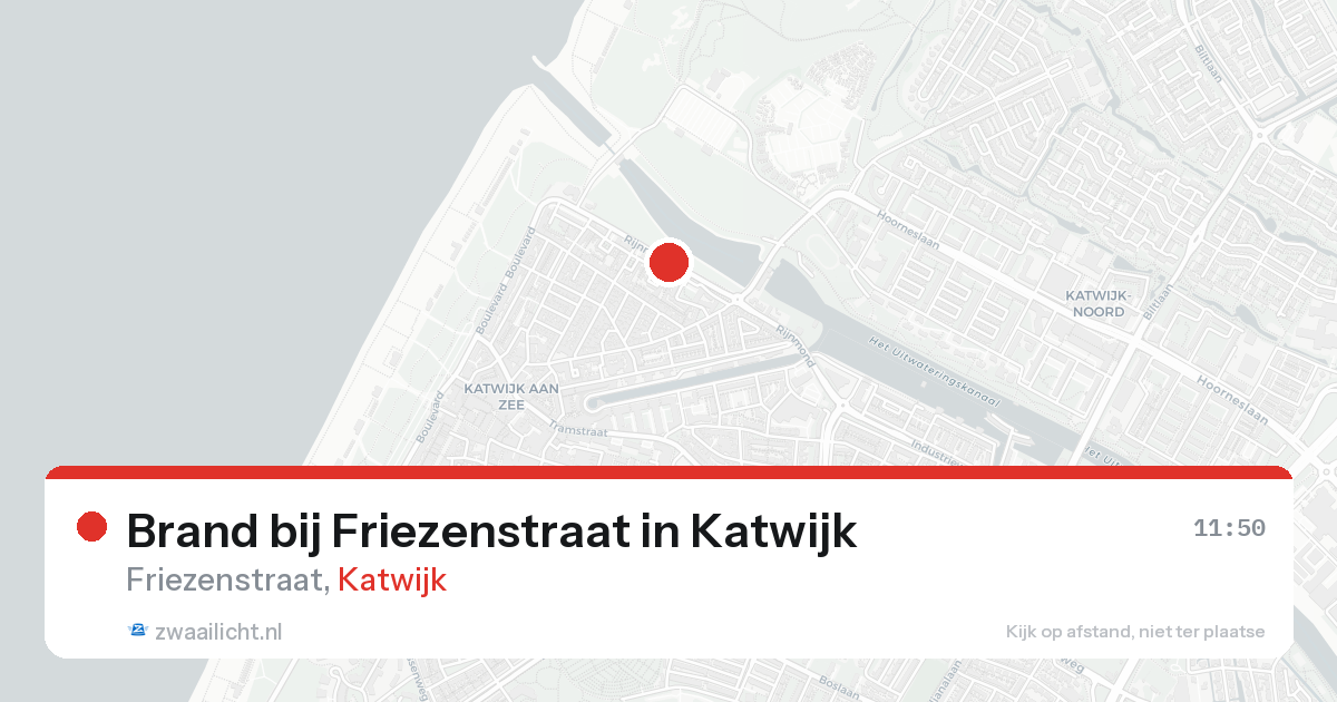 Brand bij Friezenstraat in Katwijk — 19 aug 2026
