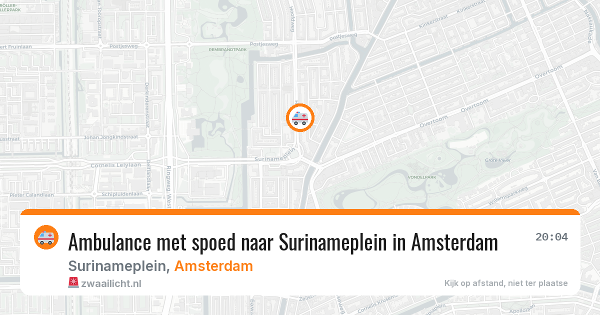 Ambulance met spoed naar Surinameplein in Amsterdam — 12 jul 2026