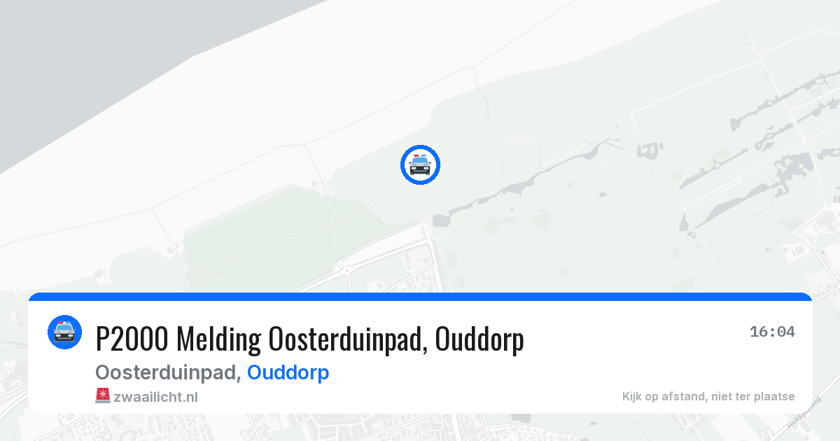 P2000 Melding Oosterduinpad, Ouddorp — 6 aug 2026