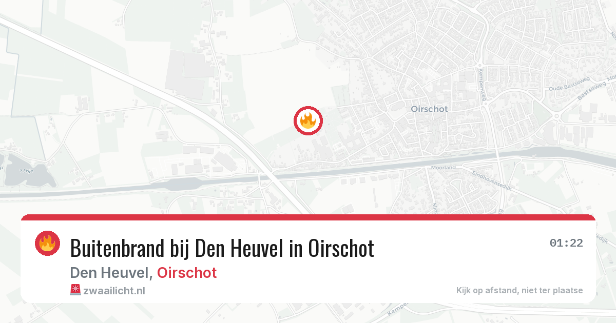 Buitenbrand bij Den Heuvel in Oirschot — 9 aug 2026