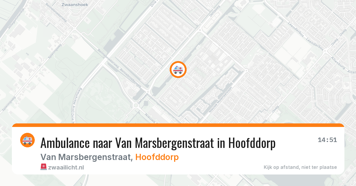Ambulance naar Van Marsbergenstraat in Hoofddorp — 9 mei 2026