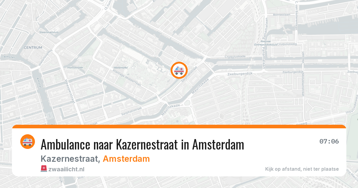 Ambulance naar Kazernestraat in Amsterdam — 3 aug 2026