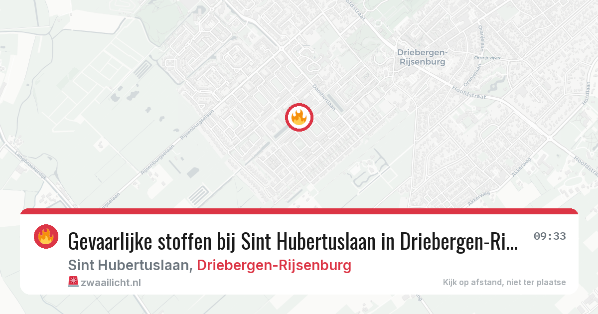 Gevaarlijke stoffen bij Sint Hubertuslaan in Driebergen-Rijsenburg — 14 jun 2026