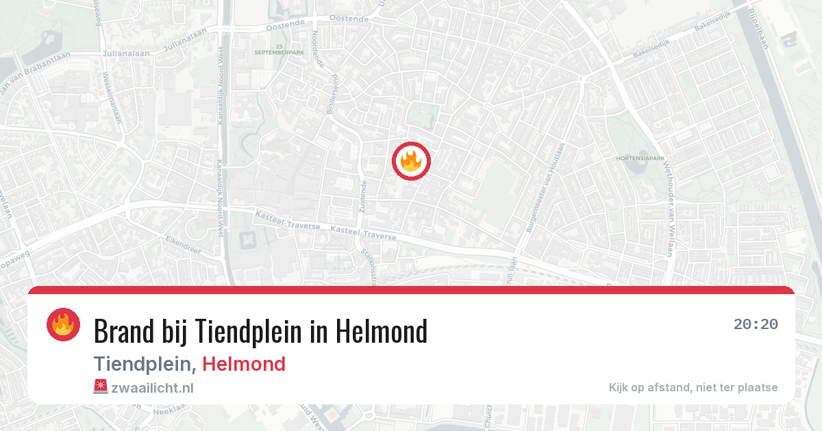 Brand bij Tiendplein in Helmond — 29 mei 2026