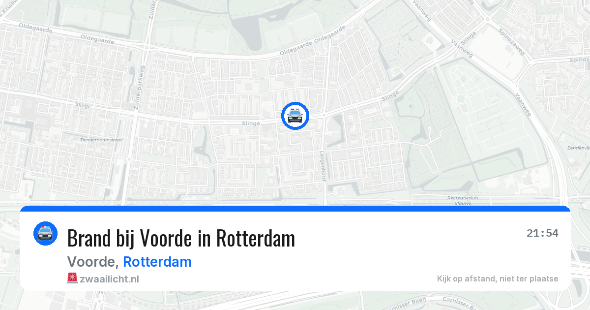 Brand bij Voorde in Rotterdam — 3 aug 2026