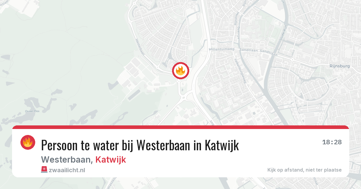 Persoon te water bij Westerbaan in Katwijk — 3 jul 2026