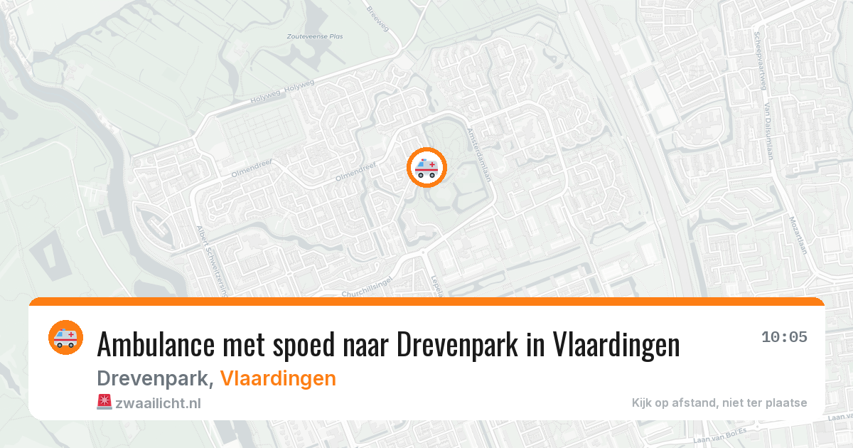 Ambulance met spoed naar Drevenpark in Vlaardingen — 20 mei 2026