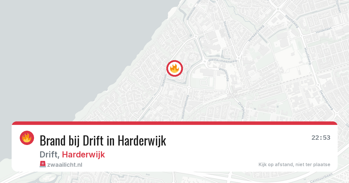 Brand bij Drift in Harderwijk — 13 jun 2026