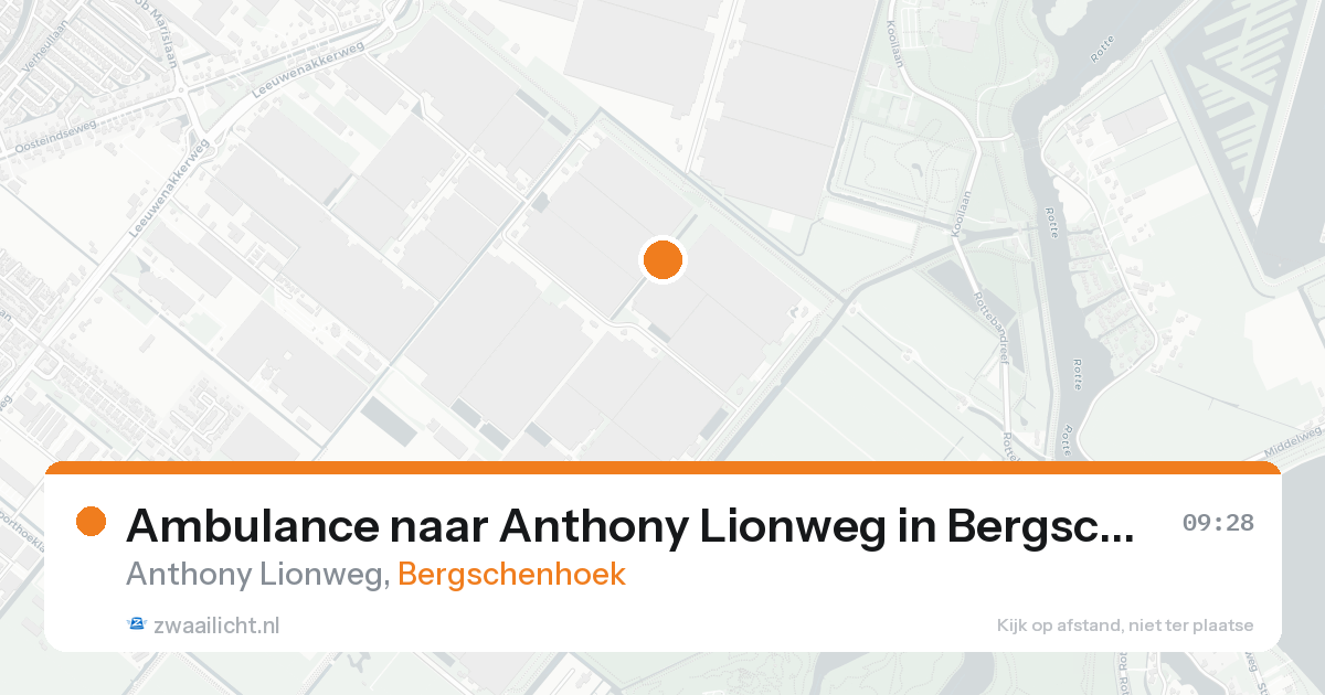 Ambulance naar Anthony Lionweg in Bergschenhoek — 17 aug 2026