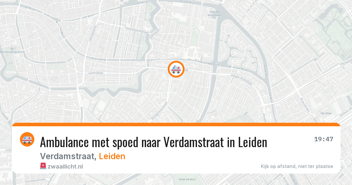 Ambulance met spoed naar Verdamstraat in Leiden — 2 jul 2026