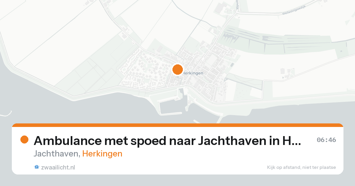 Ambulance met spoed naar Jachthaven in Herkingen — 22 aug 2026
