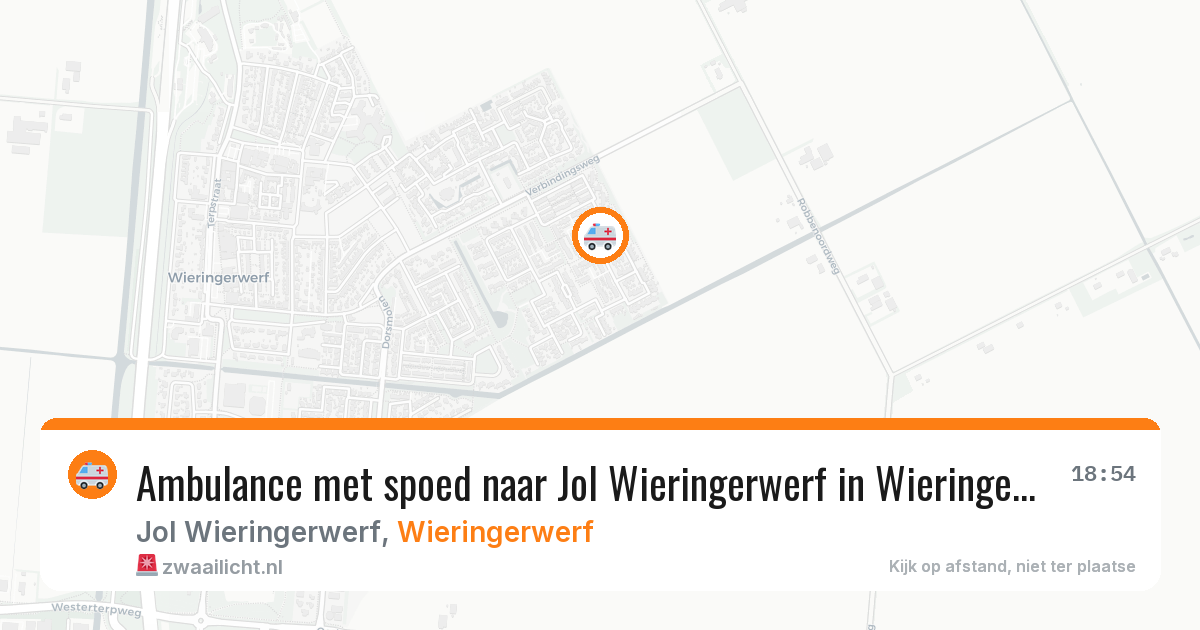 Ambulance met spoed naar Jol Wieringerwerf in Wieringerwerf — 9 mei 2026