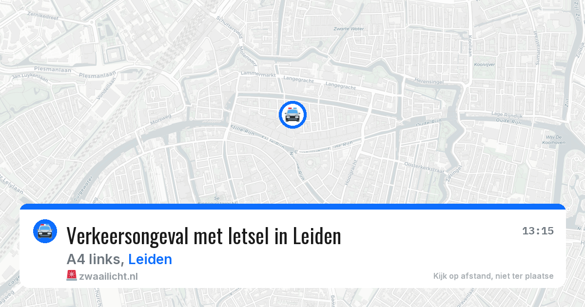 Verkeersongeval met letsel in Leiden — 22 mrt 2026