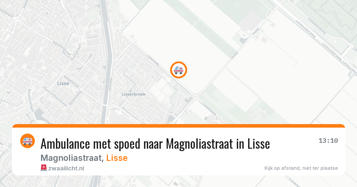 Ambulance met spoed naar Magnoliastraat in Lisse — 9 mei 2026