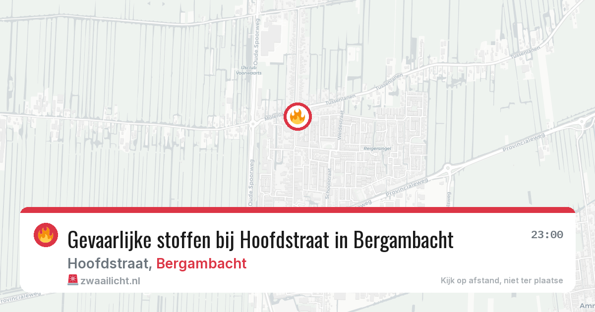 Gevaarlijke stoffen bij Hoofdstraat in Bergambacht — 1 jun 2026