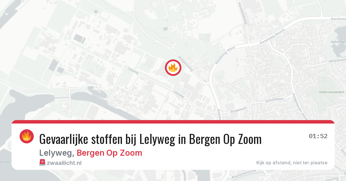 Gevaarlijke stoffen bij Lelyweg in Bergen Op Zoom — 26 jun 2026