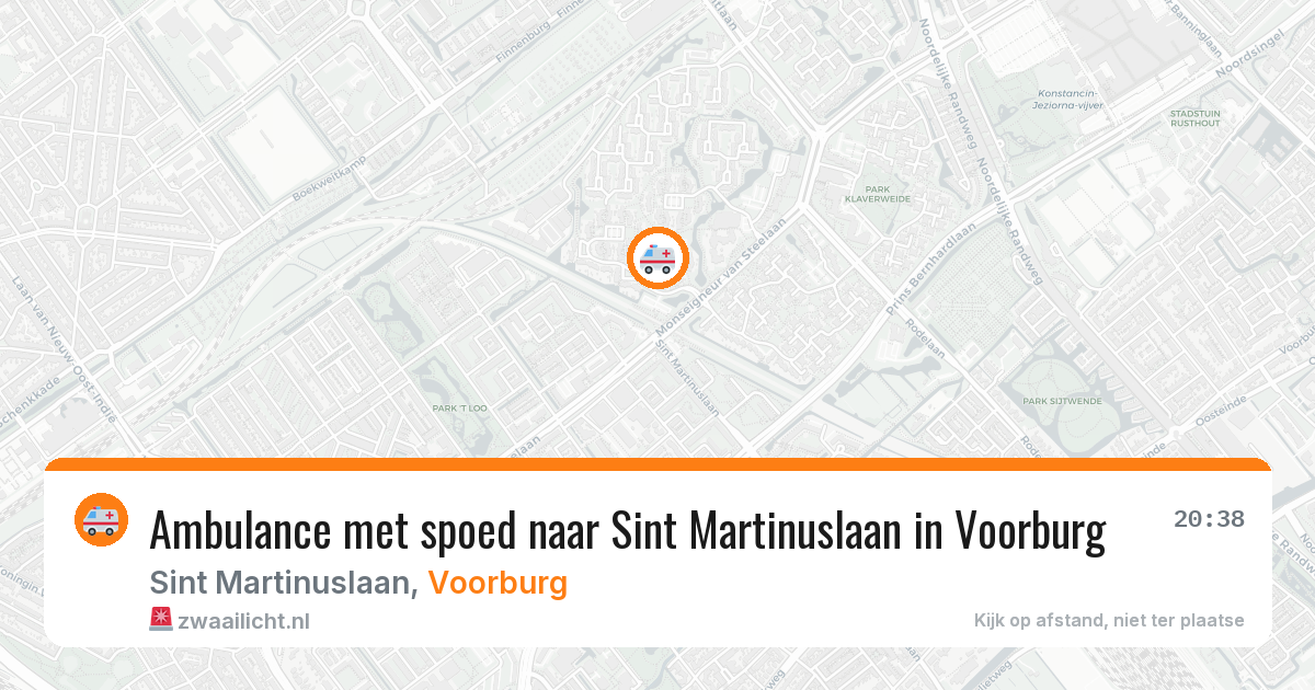 Ambulance met spoed naar Sint Martinuslaan in Voorburg — 24 mei 2026