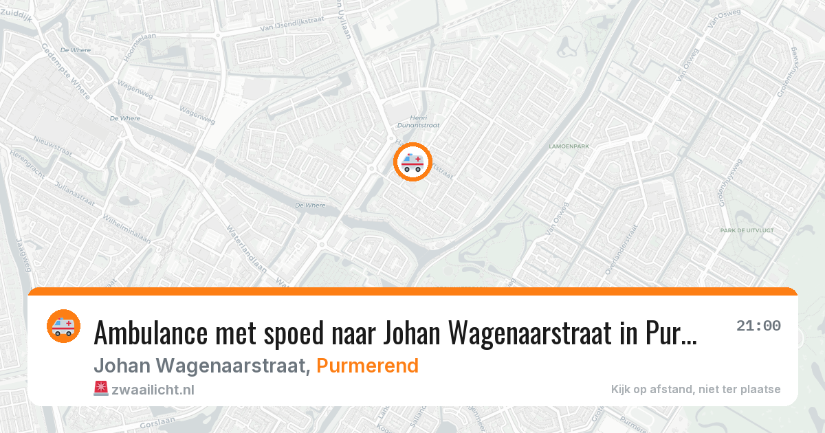 Ambulance met spoed naar Johan Wagenaarstraat in Purmerend — 5 feb 2026