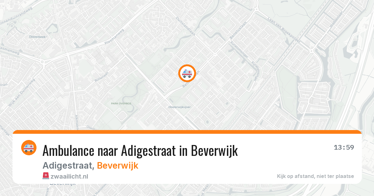 Ambulance naar Adigestraat in Beverwijk — 19 mei 2026