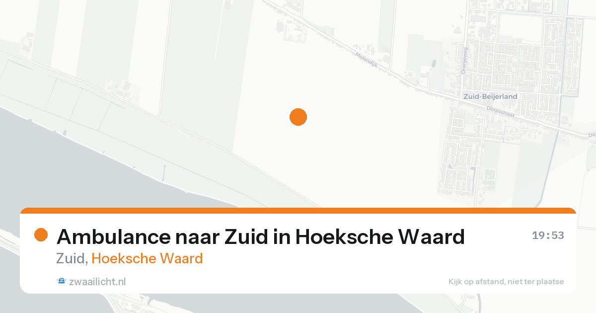 Ambulance naar Zuid in Hoeksche Waard — 22 aug 2026