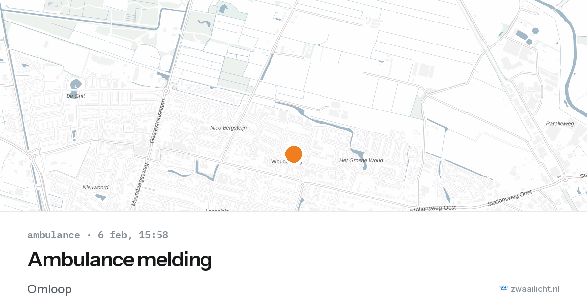 Ambulance melding — 6 feb 2026