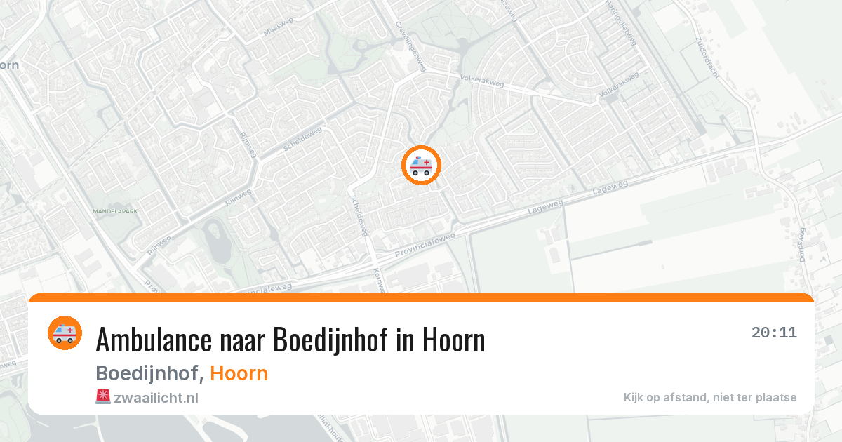 Ambulance naar Boedijnhof in Hoorn — 15 mei 2026