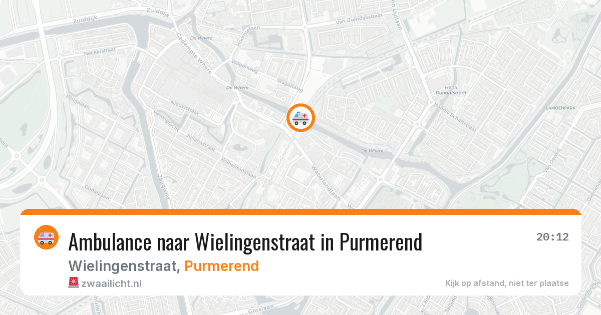 Ambulance naar Wielingenstraat in Purmerend — 6 jul 2026