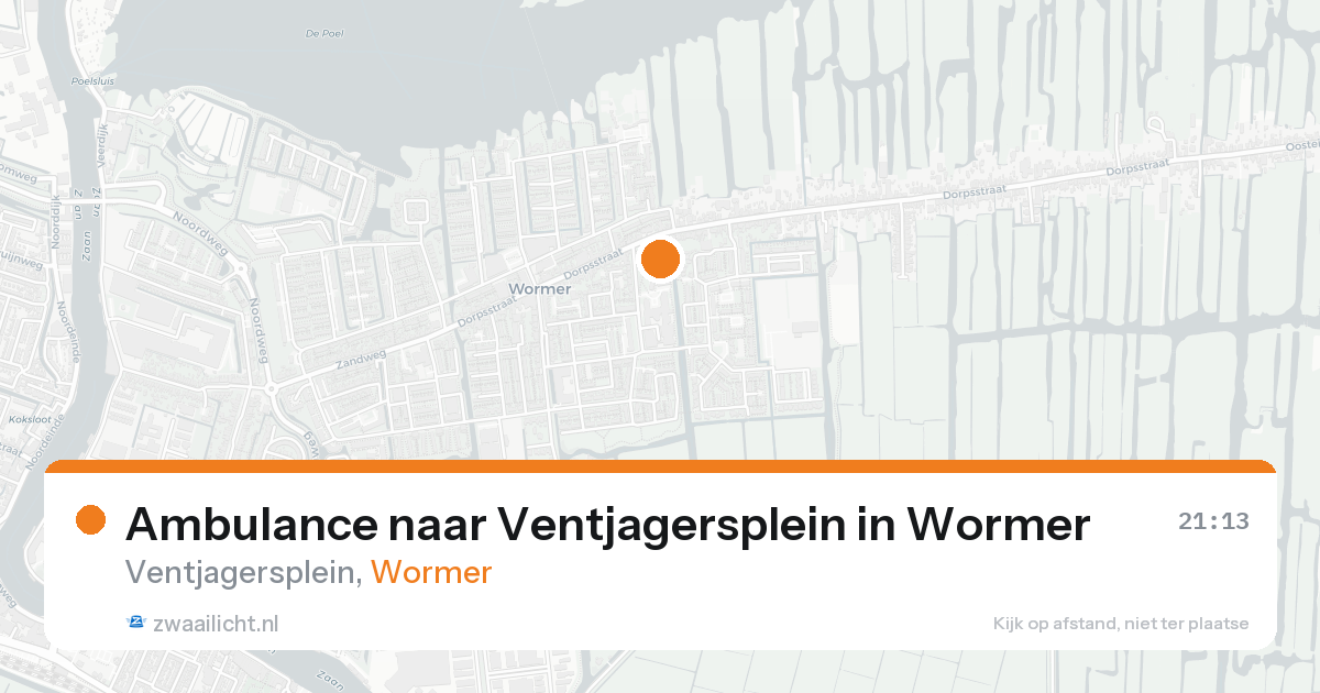 Ambulance naar Ventjagersplein in Wormer — 22 aug 2026