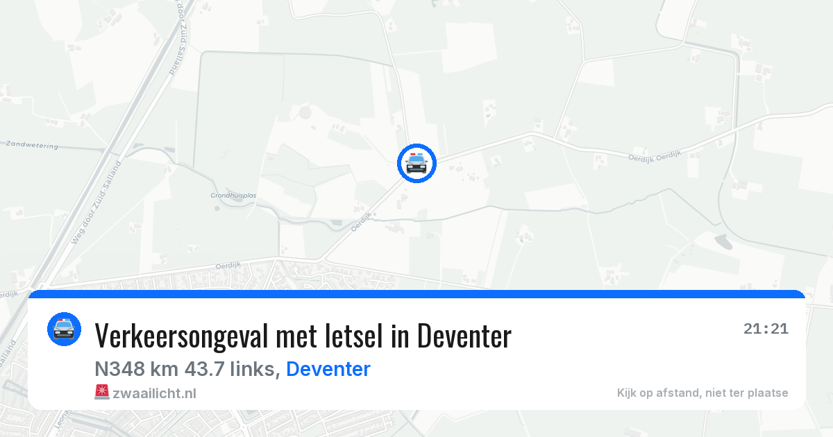 Verkeersongeval met letsel in Deventer — 29 mrt 2026