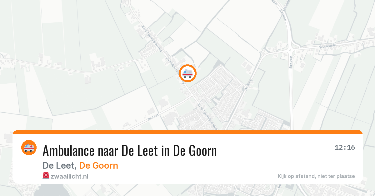 Ambulance naar De Leet in De Goorn — 25 mrt 2026