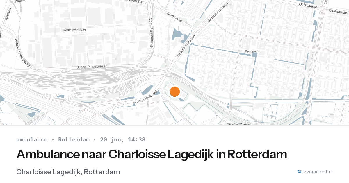 Ambulance naar Charloisse Lagedijk in Rotterdam — 20 jun 2026