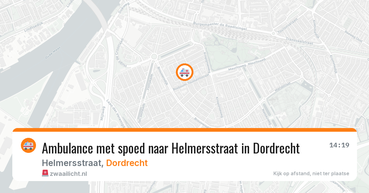 Ambulance met spoed naar Helmersstraat in Dordrecht — 13 mrt 2026