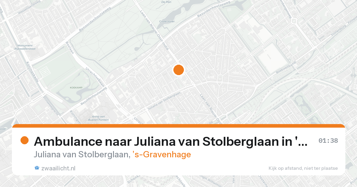 Ambulance naar Juliana van Stolberglaan in 's-Gravenhage — 19 aug 2026