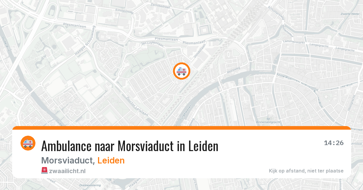 Ambulance naar Morsviaduct in Leiden — 13 jun 2026