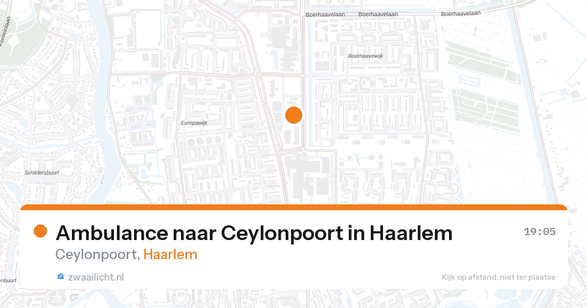 Ambulance naar Ceylonpoort in Haarlem — 28 aug 2026