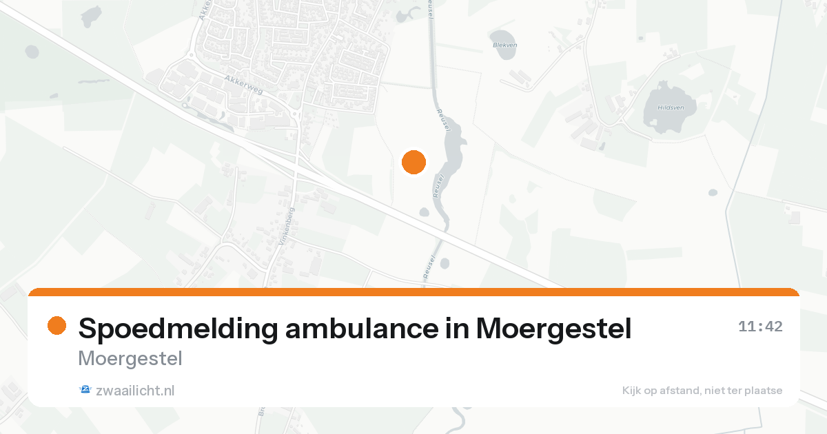 Spoedmelding ambulance in Moergestel — 17 aug 2026