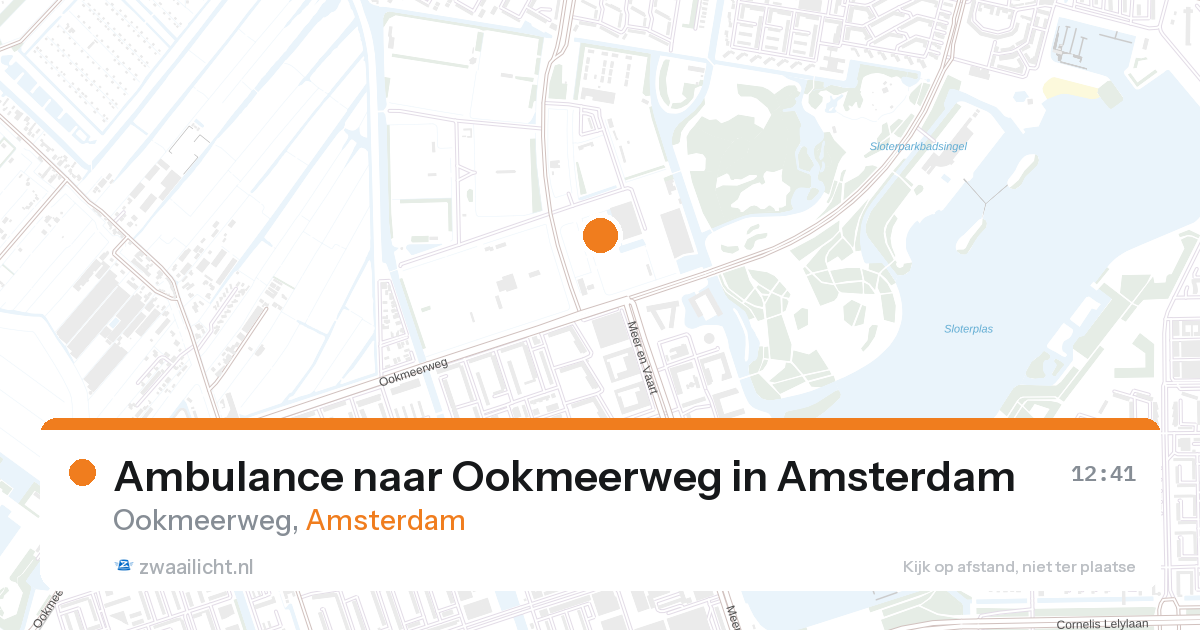 Ambulance naar Ookmeerweg in Amsterdam — 23 jul 2026